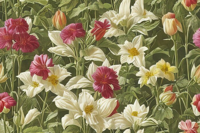 Papier peint  Le printemps au jardin