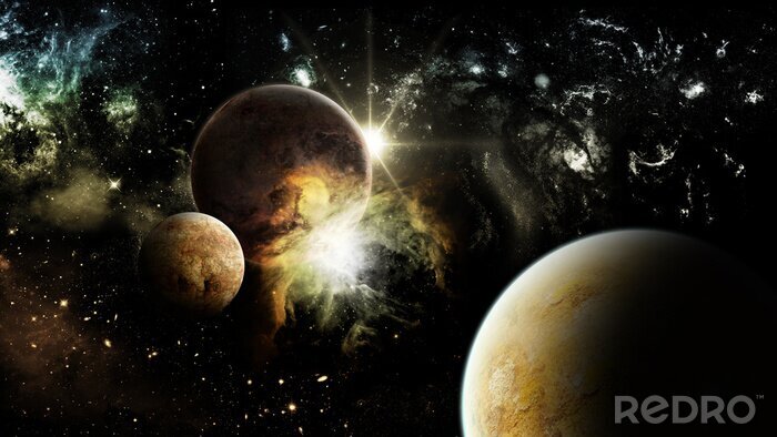 Papier peint  Le thème du cosmos et des nébuleuses insolites