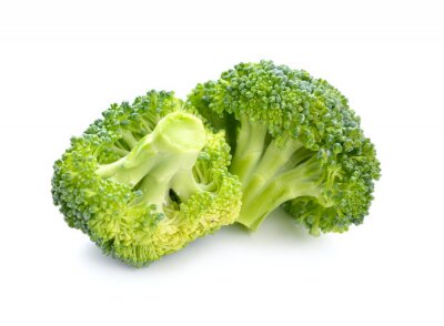 Légumes brocolis sur fond blanc