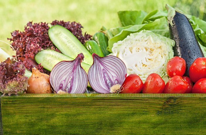 Papier peint  Légumes coupés