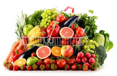 Papier peint  Légumes rouges et verts