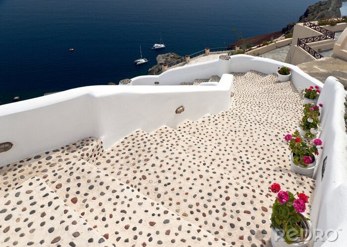 Papier peint  Les escaliers et la mer