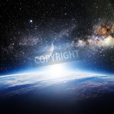 Papier peint  Les étoiles au-dessus de la Terre