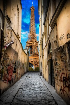Les rues de Paris jusqu'à la Tour Eiffel