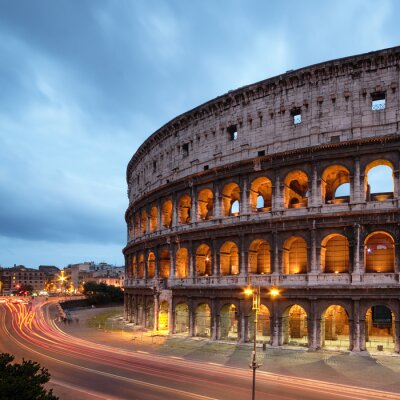 Les rues et le Colisée à Rome