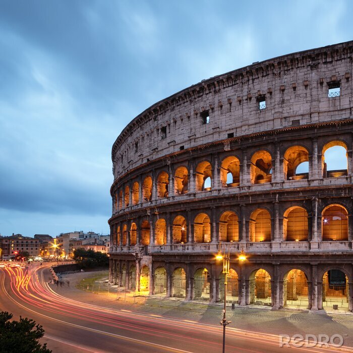 Papier peint  Les rues et le Colisée à Rome