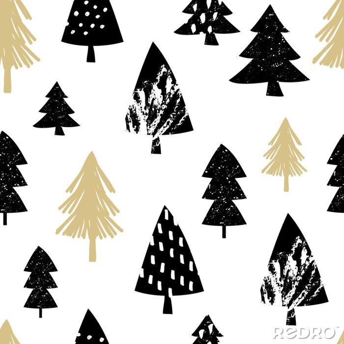 Papier peint  Les sapins de Noël en version minimaliste