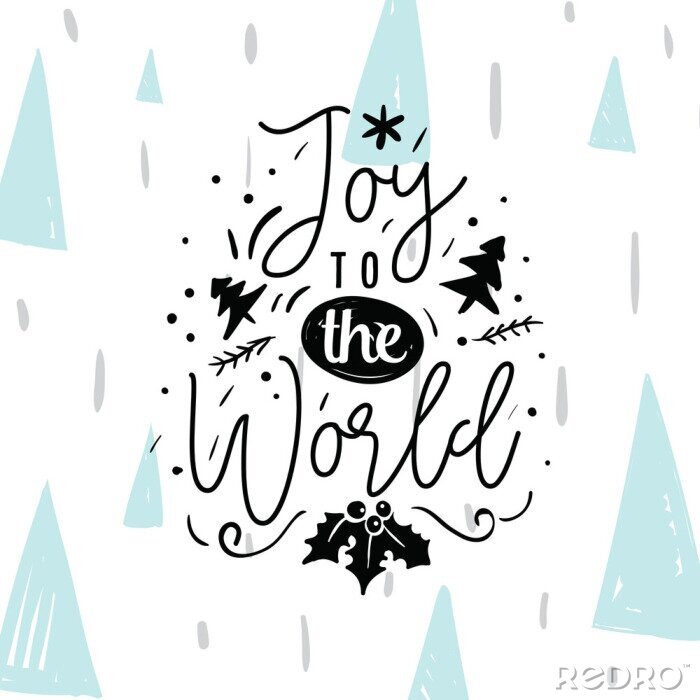 Papier peint  Lettrage dans l'esthétique de Noël