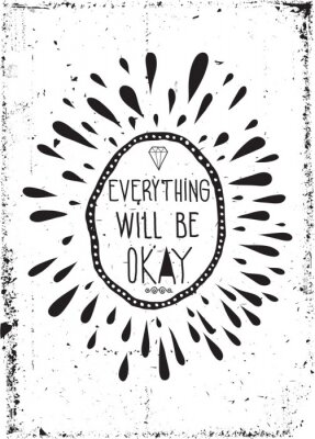 Lettrage de motivation grunge