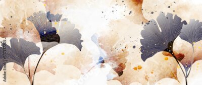 Papier peint  Lettres fines sur tekfallen beige