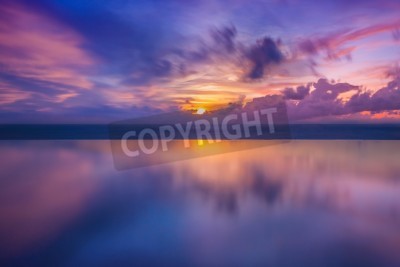 Papier peint  Lever de soleil bleu