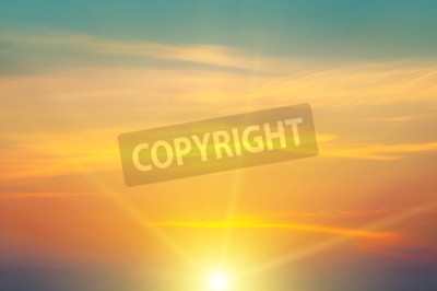 Papier peint  Lever de soleil coloré