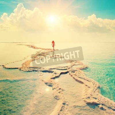 Papier peint  Lever de soleil sur la mer Morte