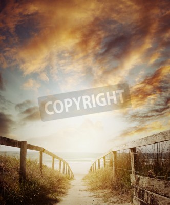 Papier peint  Lever de soleil sur la plage