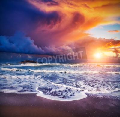 Papier peint  Lever de soleil sur la Sicile