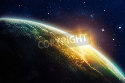 Papier peint  Lever de soleil sur le cosmos