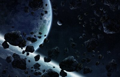 Papier peint  Lever de soleil sur le groupe de planètes dans l'espace