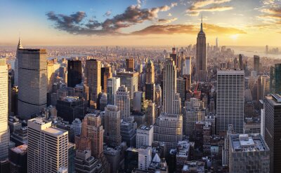 Papier peint  Lever de soleil sur les toits de New York