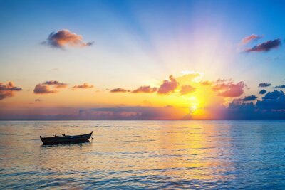 Papier peint  Lever du soleil sur la côte