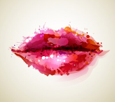 Papier peint  Lèvres d'une femme