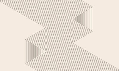 Papier peint  Lignes abstraites minimalistes