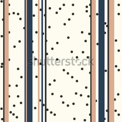 Papier peint  Lignes rétro verticales avec points