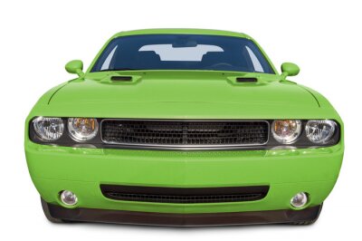 Lime Green Muscle Car