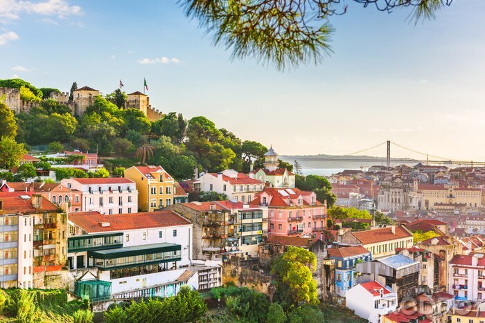 Papier peint  Lisbonne panorama ensoleillé