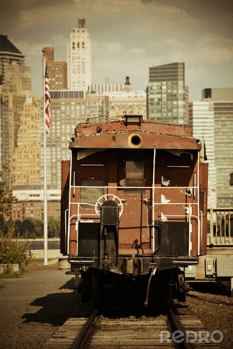 Papier peint  Locomotive ancienne à New York