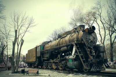 Papier peint  Locomotive ancienne train dans une exposition