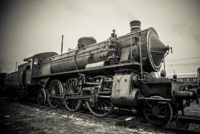 Locomotive d'époque train noir