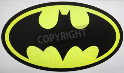 Papier peint  Logo Batman sur fond jaune