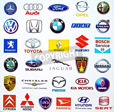 Papier peint  Logos of international carmakers