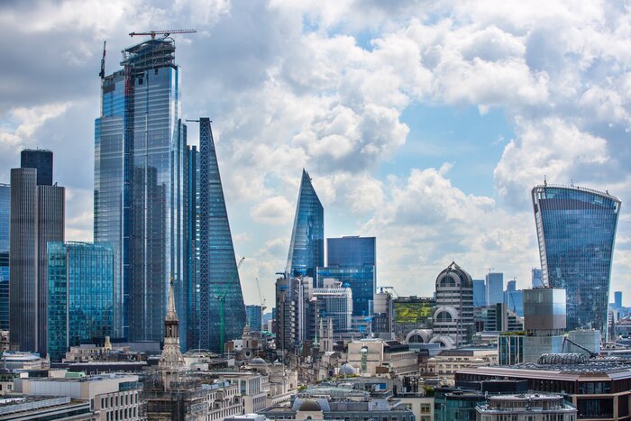 Papier peint  Londres avec ses gratte-ciel modernes