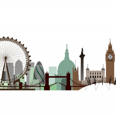 Papier peint  Londres et ses monuments