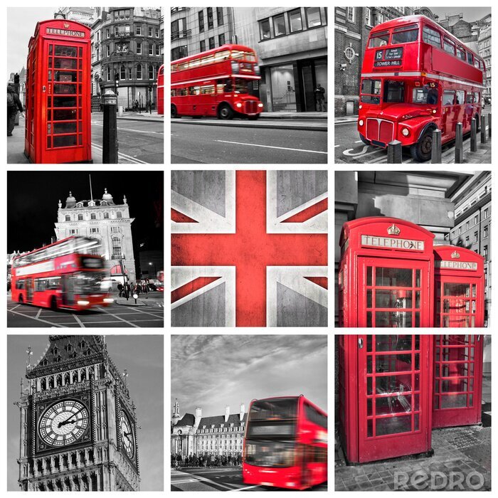 Papier peint  Londres symbole rouge