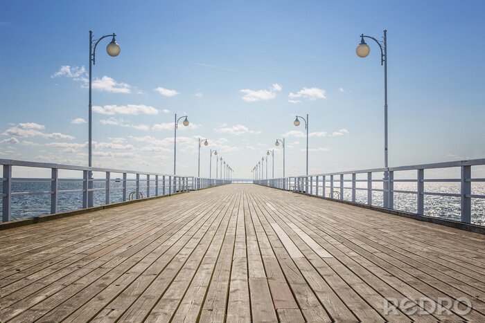 Papier peint  Longue passerelle 3d