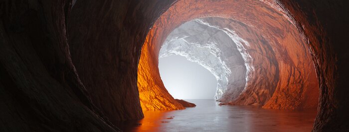 Papier peint  Lumière au bout du tunnel