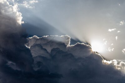 Papier peint  Lumière traversant les nuages