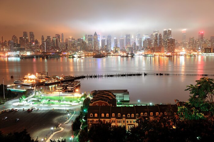 Papier peint  Lumières à New York la nuit