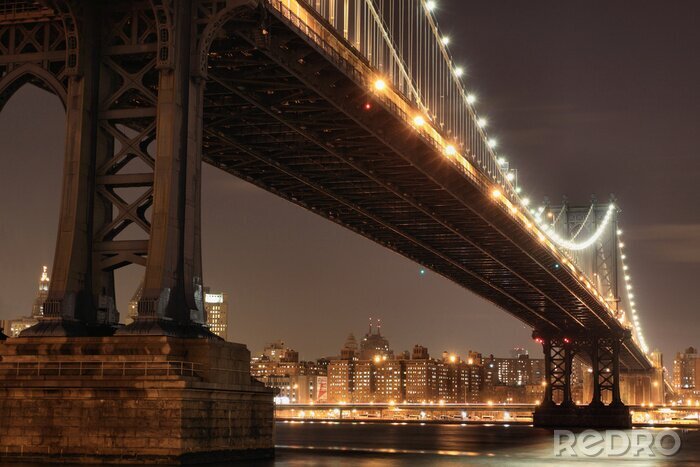 Papier peint  Lumières du pont de Manhattan