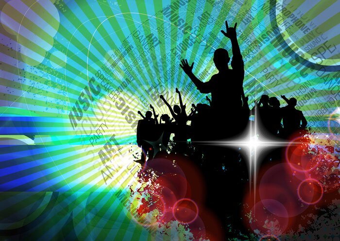 Papier peint  Lumières et discothèque