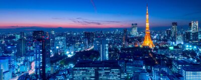 Papier peint  Lumières sur la Tour de Tokyo