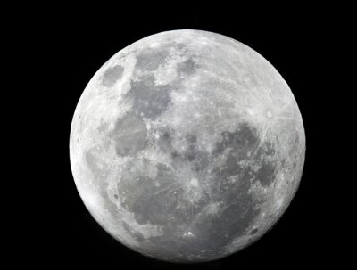 Papier peint  Lune sur fond noir