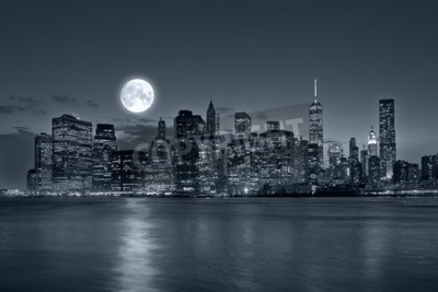 Papier peint  Lune sur New York
