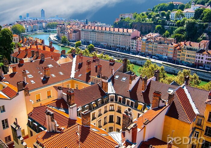 Papier peint  Lyon, France.