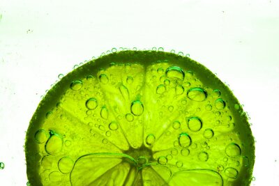 Macrophotographie d'un fruit de citron vert