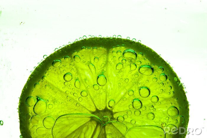 Papier peint  Macrophotographie d'un fruit de citron vert