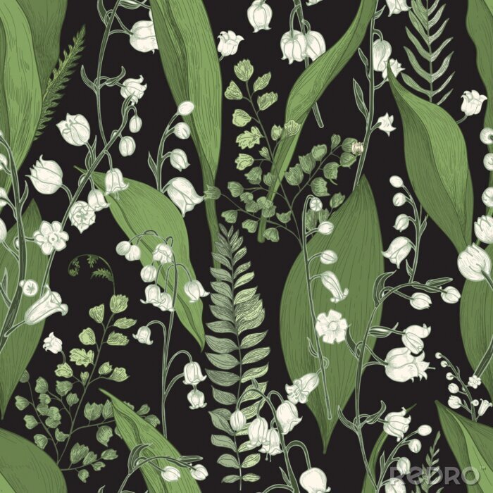 Papier peint  mai lys de la vallée