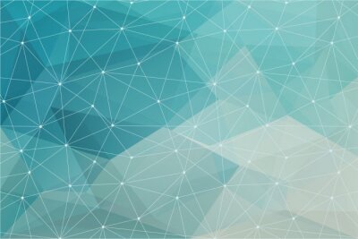 Papier peint  Maille abstraite sur fond turquoise